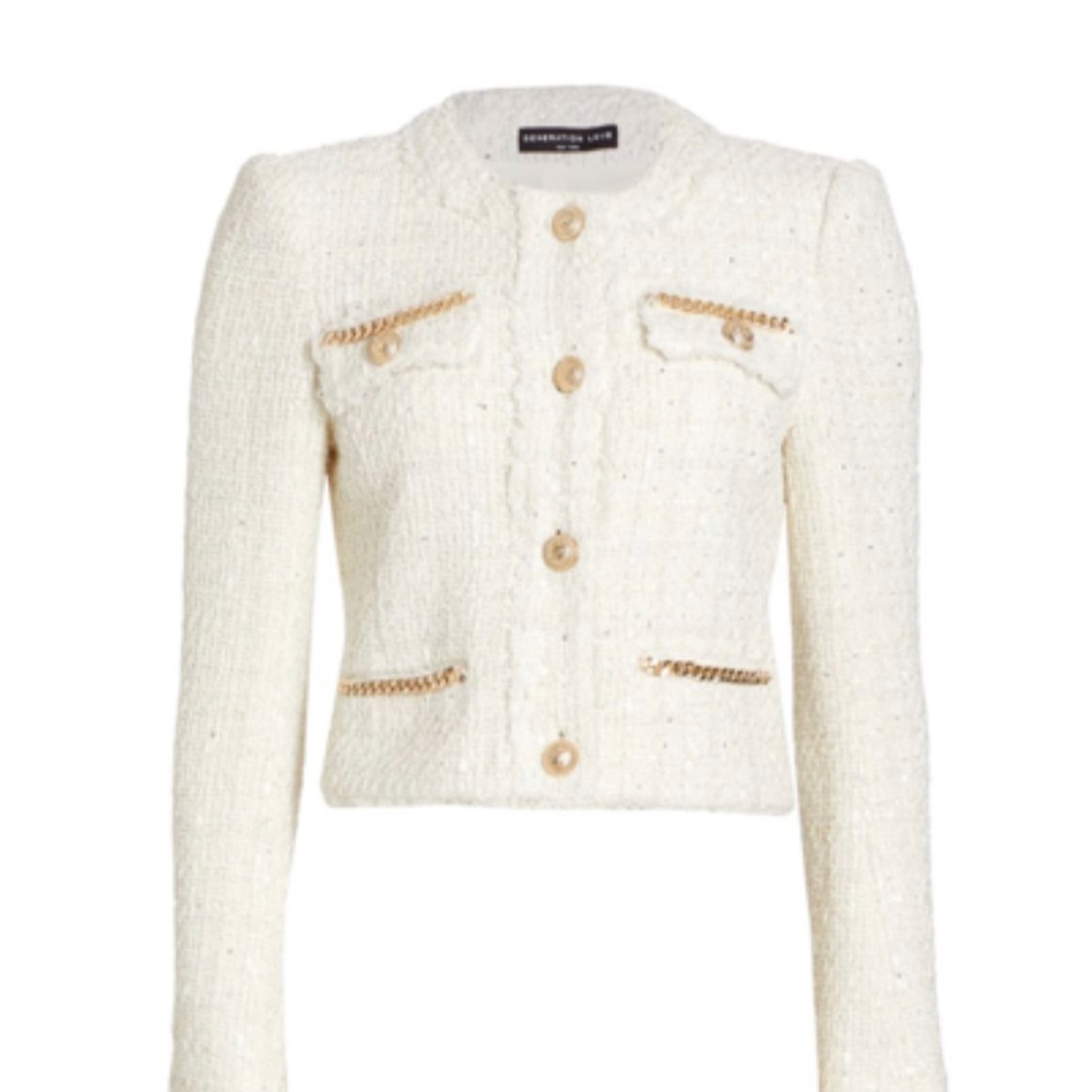 Generation Love tween ivory blazer with gold chain detail.  Size medium.  $385